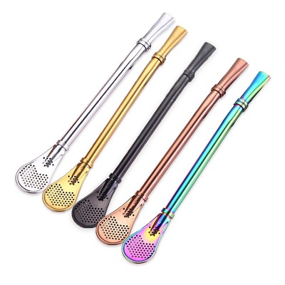 1PC Stainless Steel Straws Metal Straw Tubules Yerba Mate Fi