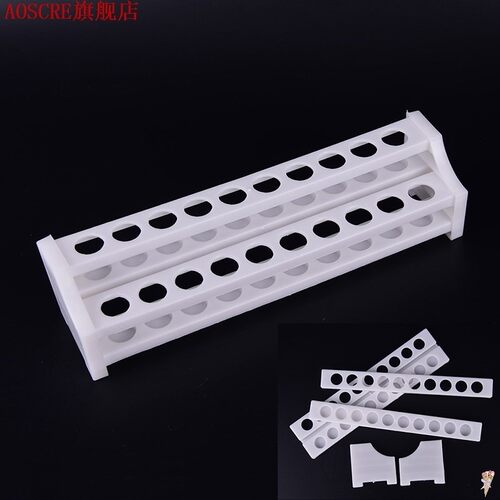 Plastic 20 Holes White Test Tube Rack For Centrifuge Tubes L