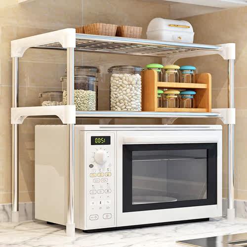 Multi-functional Kitchen Storage Shelf Table Rack Microwave