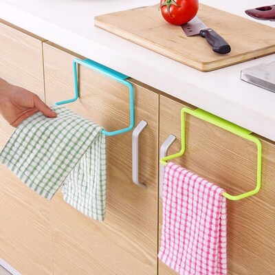 Kitchen Organizer Towel Rack Hanging Holder Cupboard Cabinet