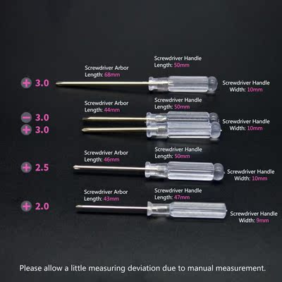 5Pcs Mini Screwdriver Too Set Transparent Slotted Screwdrive