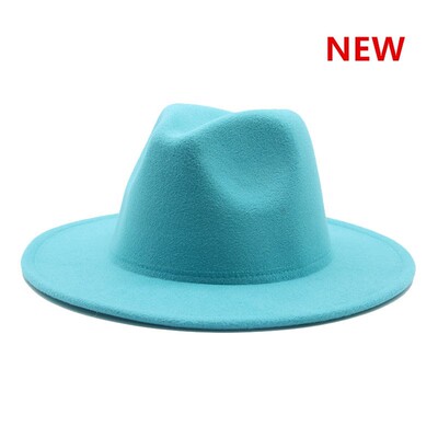 women winter hats solid multicolor wide brim felted hats wom