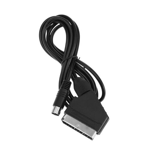 Black 1.8m RGB/RGBS SCART OFC Adapter Cable for SEGA MD2 Gam