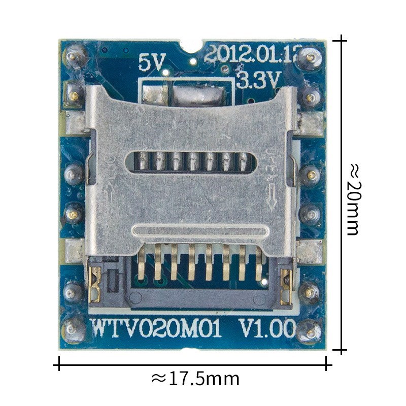 1PCS/LOT WTV020 WTV020-SD WTV020SD-20SS Mini SD Card MP3 Sou