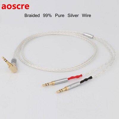 Preffair 1PC 99% Pure Silver 8 Core Headphone Earphone Cable