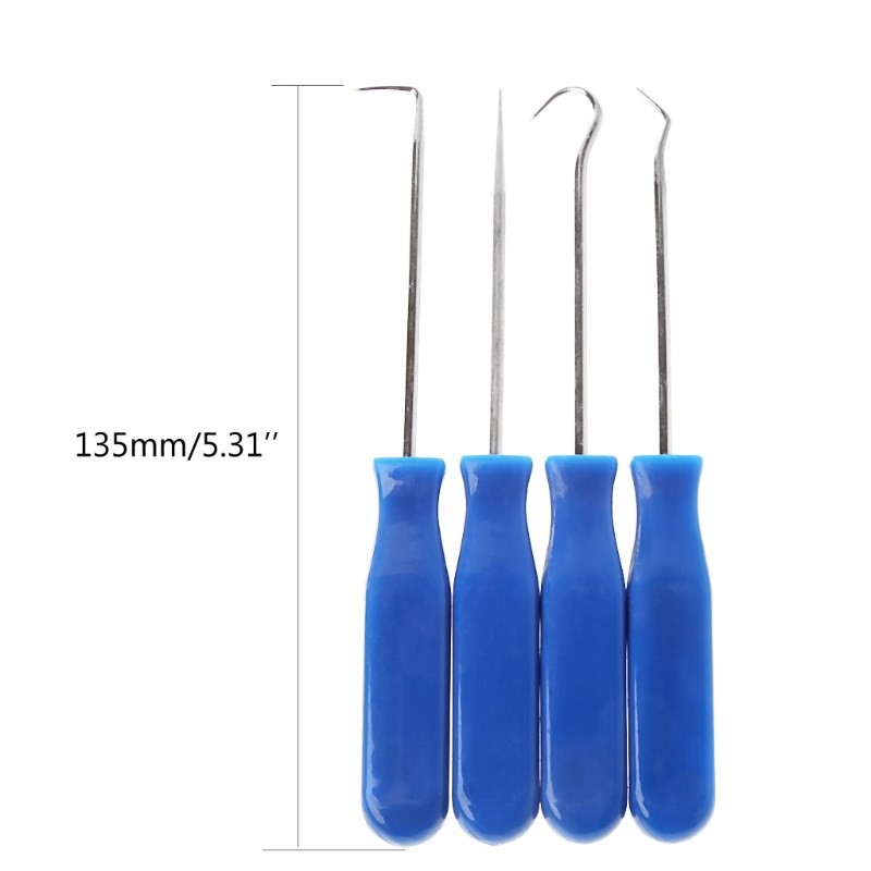 4Pcs Car Pick and Hook Set O Ring Oil Seal Gasket Puller Rem