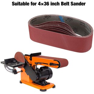 10 Pcs 4 x 36 Inch Aluminum Oxide Sanding Belts Heavy Duty S