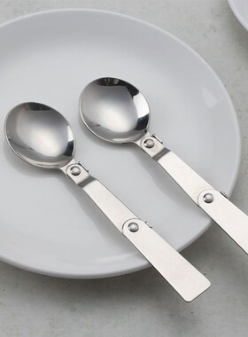 Folding Pocket Spoon Spork Lightweight Outdoor Camping Utens