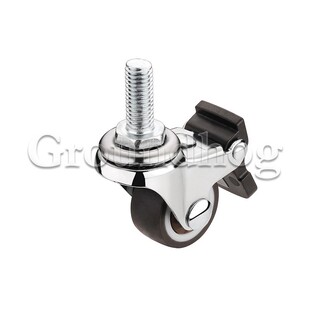 4Pcs Swivel Stem Threaded Casters, 1 Inch TPE Mute Caster Wh