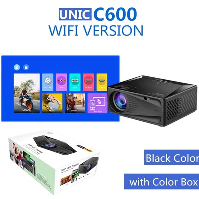 C600 Native 1080p HD Projector LED Proyector 1280x 720P 3D V