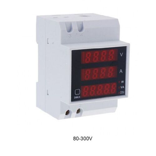 Din Rail Multifunction Digital Meter Ammeter Voltmeter LED D