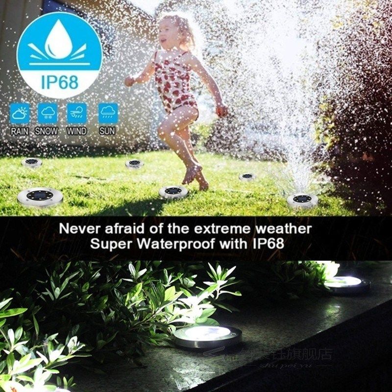 Floor-Light Underground-Lights Garden-Path IP65 Solar 20LEDS