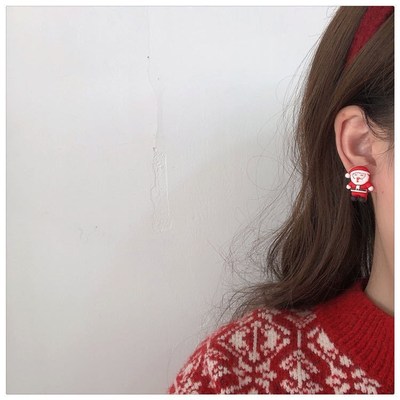 Christmas Santa Ear Studs Christms Women Jewelry Piercing St