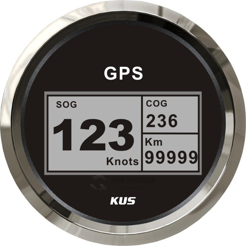 KS 85mm Marine Boat LCD Digital GPS Speedometer Odometer SOG