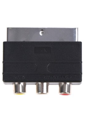 Scart to 3 RCA S-Video Adapter Composite RCA Phono Adaptor C