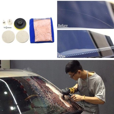 8pcs Car Polish Glass Windshield Polishing Kit Scratch Remov