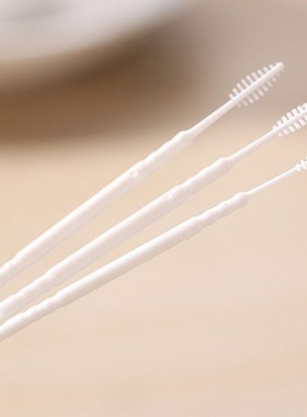 50pcs Portable Double Head Brush Tooth Picks Floss Pick Plas