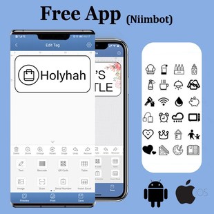 Cabel Label Printer Thermal Sticker Barcode QR code Label Pr