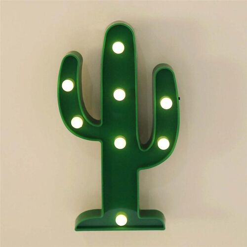 3D Cactus LED night light Romantic Table Lamp Green Bulb