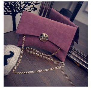 NIGEDU Design Women Clutch Bag Faux Suede Ladies Shoulder B