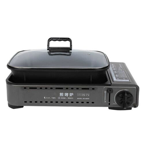 Outdoor Mini Cassette Furnace Gas Stove with Cooking Pot Por