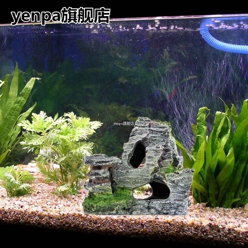 Mountain view aquarium rock grotte arbre pont aquarium ornem