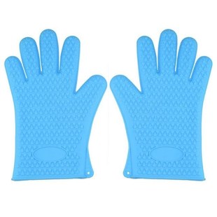 Heat Resistant Silicone Oven Glove Thick Cooking BBQ Grill G