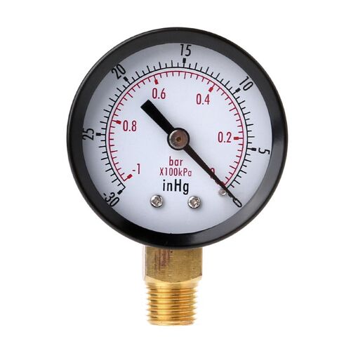 Vacuum Pressure Gauge Mini Dial Air Pressure Meter Double Sc