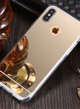 Luxury Soft Silicone Mirror Case for iPhone X XS Max XR Pho