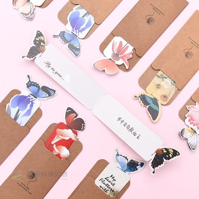 5pcs/lot Kawaii Animal Butterfly Bookmark Paper Book Mark Cr