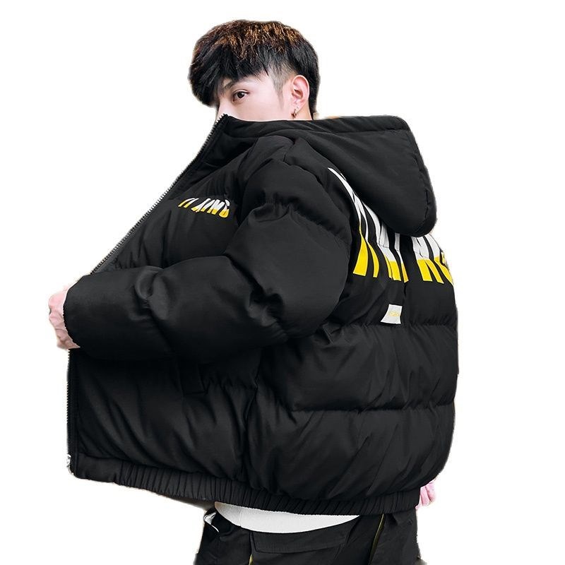 Winter Warm Cotton-padded Coats Men Letter Printed Thicken J