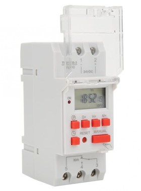 DC 24V Timer Switch 30AWeekly 12/24hrs Timer Switch LCD On O