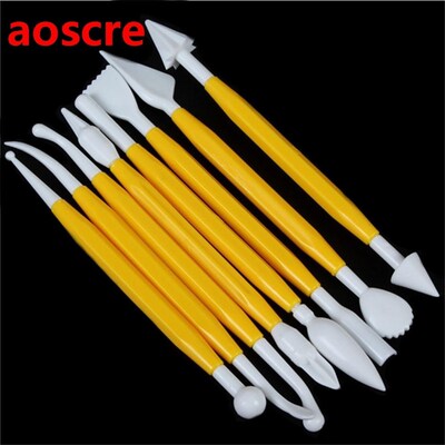 8pcsPlastic Clay Sculpting Set Polymer Modeling Clay Tools P