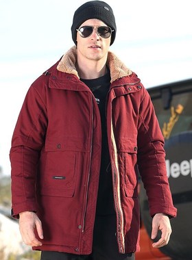 Winter Jacket Men Thick Warm Parka Fleece Fur Winter Coat Co