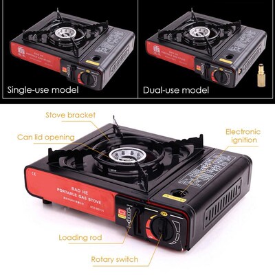 Portable Butane Gas Stove with Carrying Case for Camping