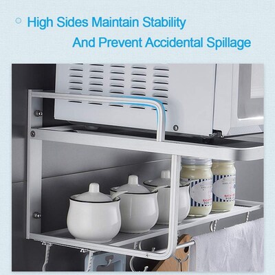 HOT-2 Layers Space Aluminum Microwave Oven Rack Stand Kitche