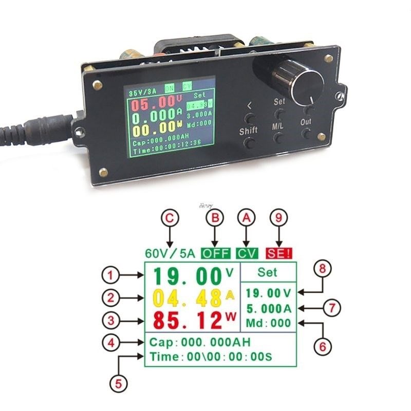 DPX6005S Adjustable Voltage Power Supply Buck Module With 1
