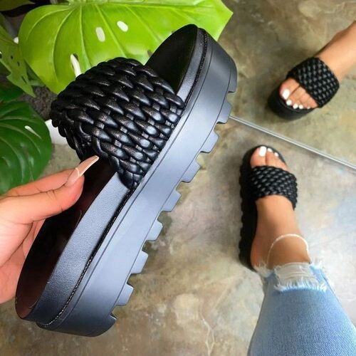 Summer Slippers Fashion New Women Sandals Solid Color Open T