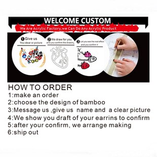 Personalized 16k real gold plating bamboo Earrings Custom n