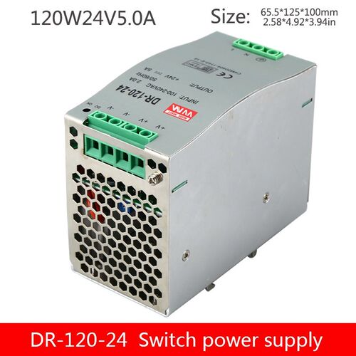 120w rail type switching power supply 24v card Din rail dr