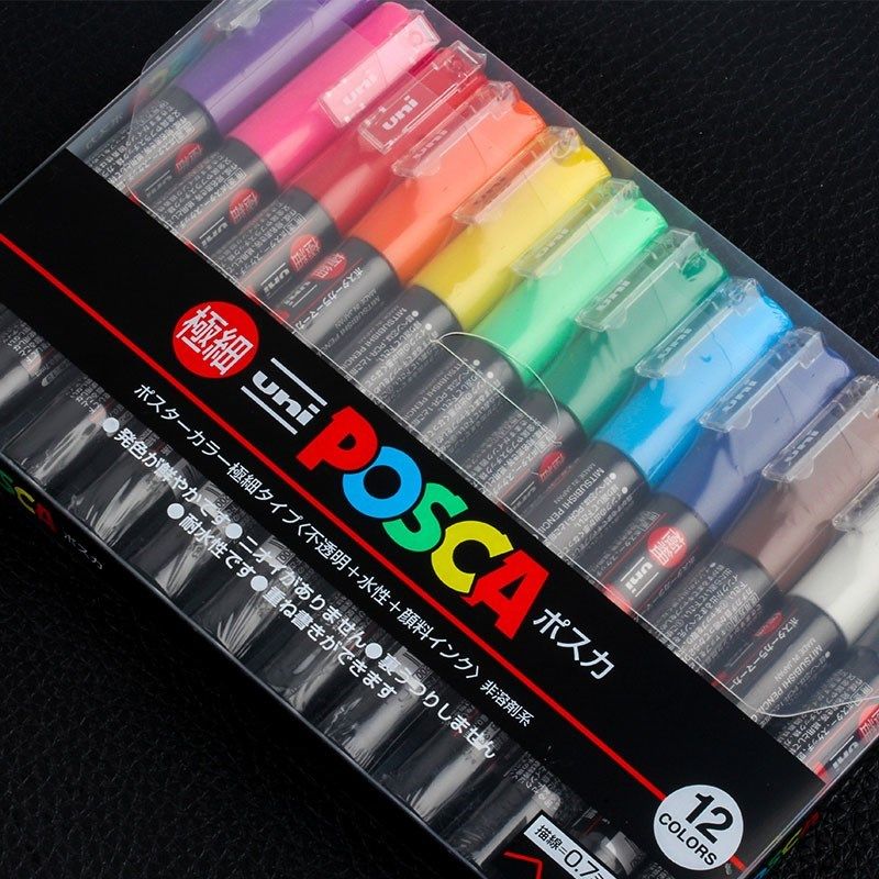 ni posca markers pc-1m 8/12 colors suit in art markers pens