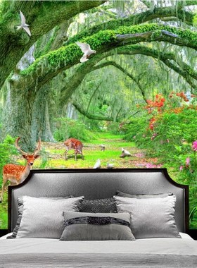 custom wall stickers landscape wallpapers for living room B