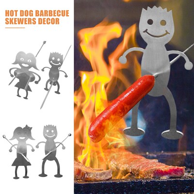 Hot Dog Roaster Stick Camping BBQ Skewer Stick Barbecue