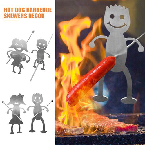 Hot Dog Roaster Stick Camping BBQ Skewer Stick Barbecue