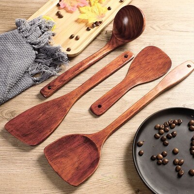 Household wooden spatula wooden scoop non-stick pan special