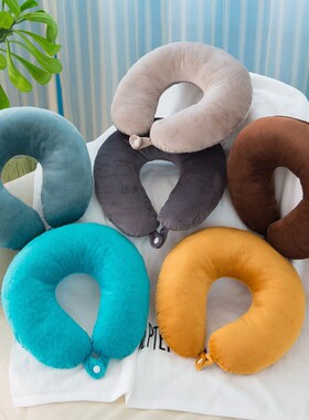 Microbeads U Shaped Soft Travel Pillows Sleeping Head Rest N