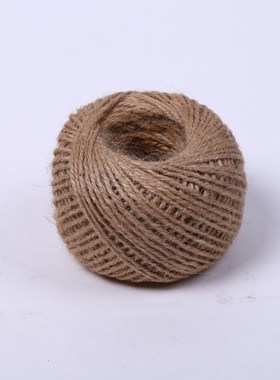 Bake a birthday cake with hemp string around it and wrap a m