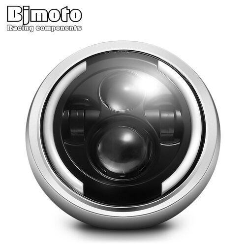 Motorcycle cafe racer headlight DRL High Low Beam LED head l