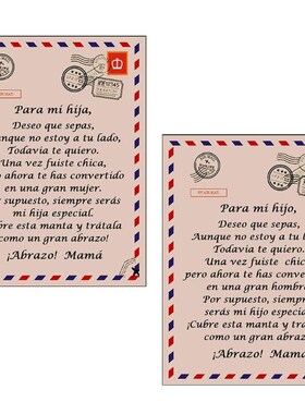 Personalized Flannel Blanket to Daughter Son Spanish Letter