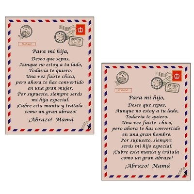 Personalized Flannel Blanket to Daughter Son Spanish Letter